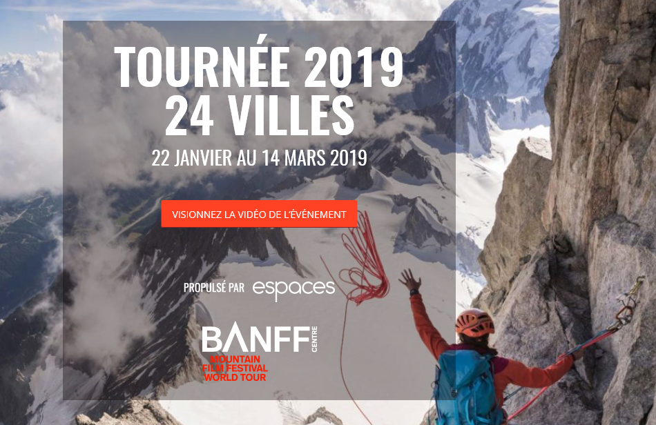 Tournée Mondiale du Festival du Film de Montagne DE BANFF